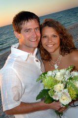 florida beach wedding couple